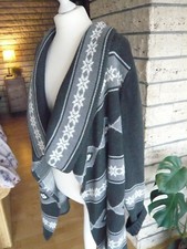 NEU! Toller edler Strickmantel Baumwolle JONES NEW YORK SIGNATURE Gr. L Grau NEU