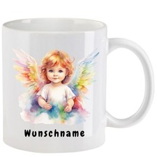 Tasse mit Engel aquarell  Teil
