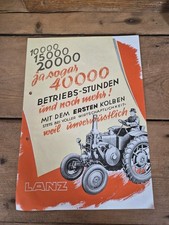 Orig. Schlepper Prospekt Erster Kolben Lanz Traktor 