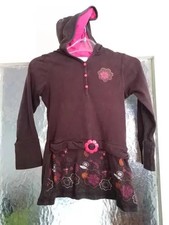 Brauner Hoodie mit Muster - Gr. 122 - dopodopo