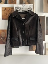 pony hair jacket ponyskin jacke ponyhaar cowhide echt pelz jacke braun