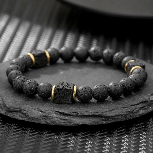 Lavastein armband würfel - armband,