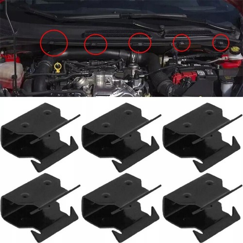 Metallklammern motorhaube - 6x,