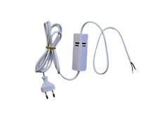 Relco Schnurdimmer weiß mit Zuleitung, 60 - 160 W, stufenlos, Kabel Dreh Dimmer