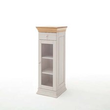 Vitrine Kiefer massiv weiß-antik - Boston