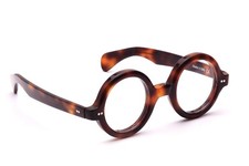 Runde Brille Braun Havanna Acetat Doktorbrille Corbusier Design Big Round Italy