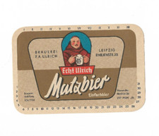 DDR Bier-Etikett ECHT ULRICH MALZBIER Einfachbier - Brauerei F.A. Ulrich Leipzig