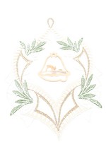 PLAUENER SPITZE Dekoanhänger Weihnachtlich Glocke Rehkitz Mehrfarbig 19x24cm