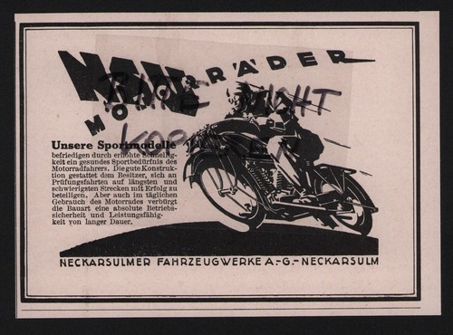 Neckarsulm werbung 1925 nsu - 1925,,