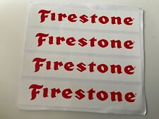 4x FIRESTONE Aufkleber rot auf