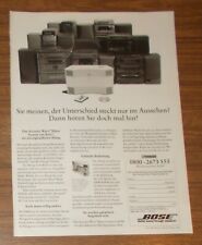 Seltene Werbung vintage BOSE ACOUSTIC WAVE MUSIC SYSTEM Stereo Anlage 1998