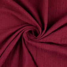 Stoff Baumwolle Musselin bordeaux Noppen Double Gauze Gaze Windeltuch Spucktuch
