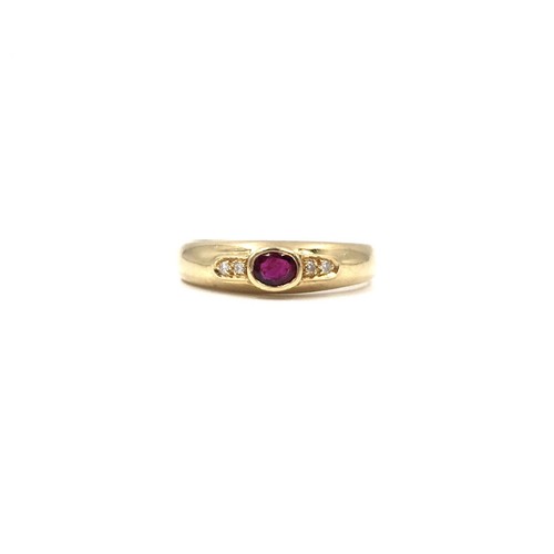18kt gelbgold band ring - 18kt,