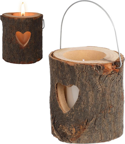 Herz kerzenhalter holz - kerzenhalter,