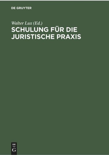 Schulung für die juristische - für,