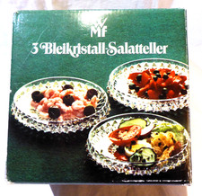 3 Stück WMF Bleikristall Salatteller Serie Diadem, 14cm x 2,5cm, Neu und OVP