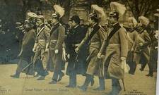 1908 FOTO AK BERLIN SÄBEL WILHELM II AUGUSTE EITEL FRIEDRICH UNIFORM OSKAR ADEL