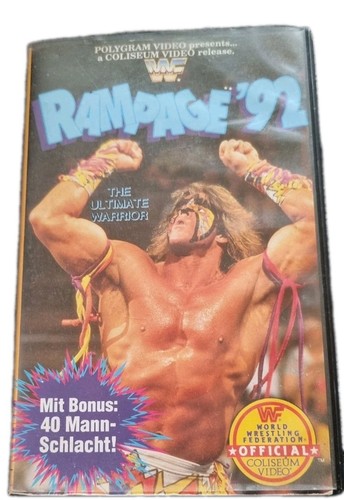 Wwf rampage 1992 wrestling vhs - 1992,