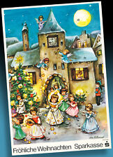 SCHÖNER ALTER ADVENTSKALENDER 70er SPARKASSE KORSCH WERBEAUSGABE ENGLEIN KOMMET!