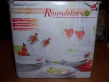 Tafelservice m. Rosendekor 12 tlg. f.6 Personen v.maxxcuisine aus der TV Werbung