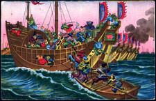 Kiautschou 1910 AK Seeschlacht