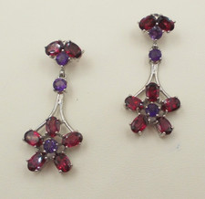 Granat, Amethyst - Ohrstecker