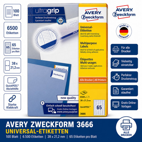 Avery zweckform 3666 universal - 3666,