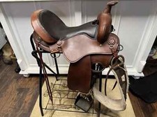 western endurance Sattel, 16'' Zoll, auf Eco-Leder Büffelkastanie auf...