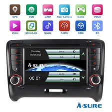 7 Zoll 16GB Autoradio DVD CD GPS Navi Bluetooth USB SWC für Audi TT 8J 2006-2012