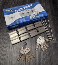 GERCAR Pro 4er Set Profilzylinder gleichschließend 90mm Schließzylinder 45/45
