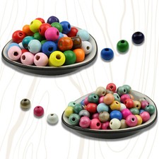 Holzperlen Bunt zum Basteln Ø