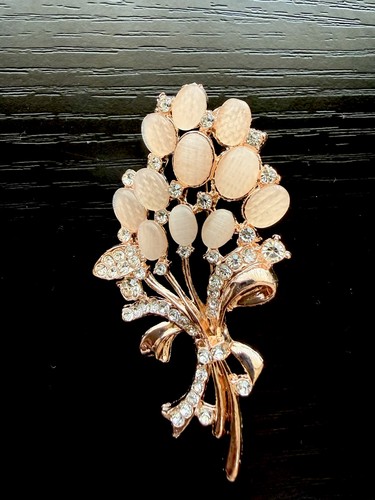 Brosche blumenstrauß strass - brosche,