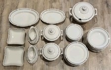 Tafelservice Porzellan Fa. Reinecke 1796 Unterglasur,Weiß,12 Personen,45-teilig