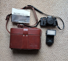 RICOH KR-10 SUPER, Vintage Spiegelreflexkamera, mit Objektiv, Blitz, Koffer