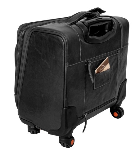 Leder business trolley - business,