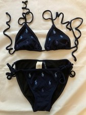 Badeanzug von RALPH LAUREN  Gr.XS  88% Nylon blau w/neu