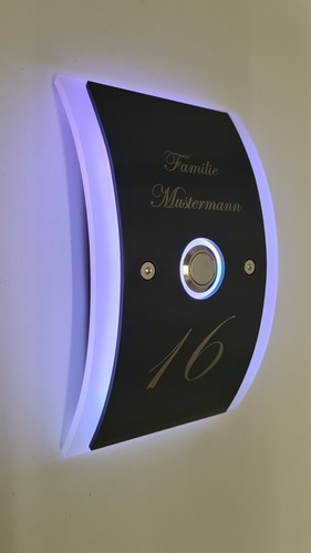 Anthrazit klingelplatte led - anthrazit,