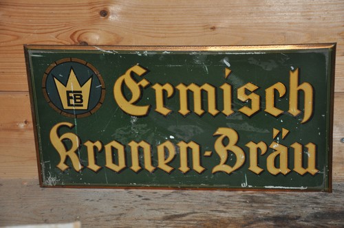 Altes brauereischild imoglas - altes, brauereischild/imoglas