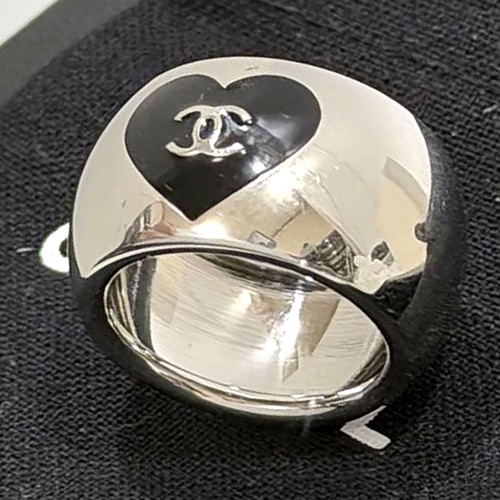 Chanel logo band ring - chanel,