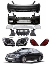 MERCEDES S KLASSE W222 2013-17 S65 AMG UMBAU BODY KIT GRUNDIERT STOßSTANGEN LEUCHTEN