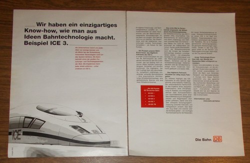 Seltene werbung deutsche bahn - seltene,