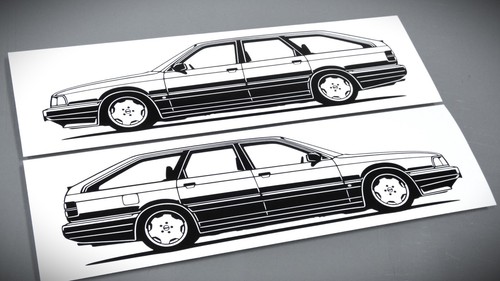 Audi 200 avant aufkleber - 200,