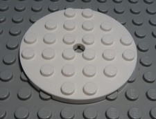lego plate round 6x6 white