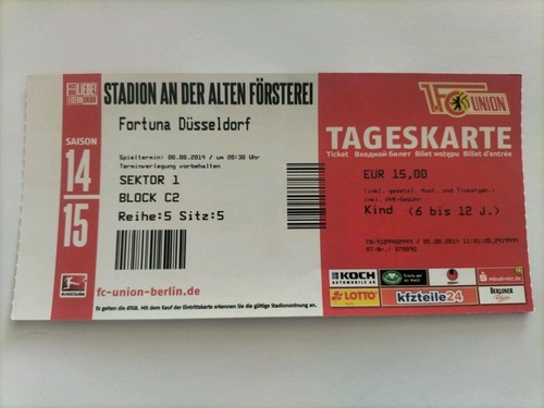 Sammler ticket 1 - ticket, 1.fc