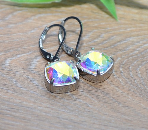 Edelstahl strass ohrringe - edelstahl,