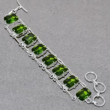 Facettiertes Peridot Kissen Form Edelstein Handarbeit Mode Geschenk Schmuck A...