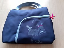 Handtasche mit Motiv ( Hund ) von ETAM, wie neu - grau - Maße ca. 26x15x19cm