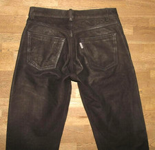- ENJOY - Herren- LEDERJEANS / Nubuk- Lederhose schwarz-braun ca. W30-31 /L34