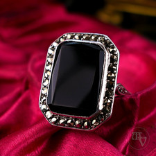 Art Déco Damenring Silberring