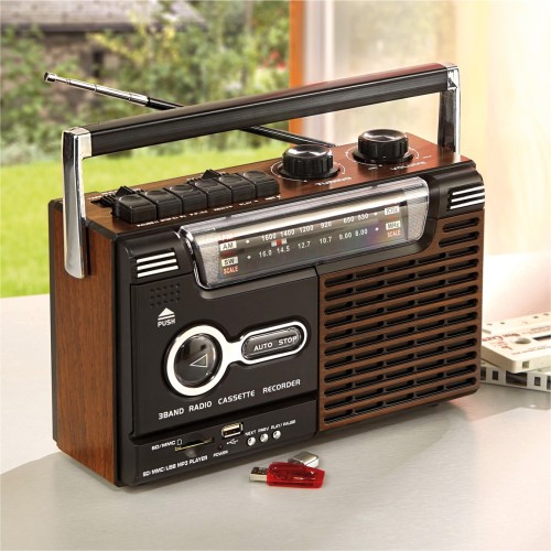 Usb kassettenradio retro look - kassettenradio,